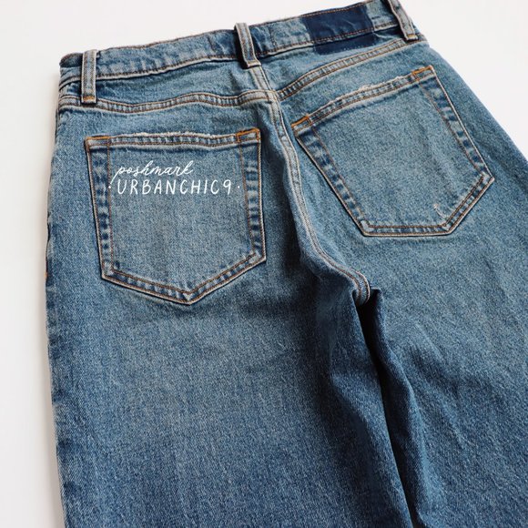 NWT ABERCROMBIE 90s Relaxed Jean Ripped Knee Medium Blue size 26 - Picture 13 of 15
